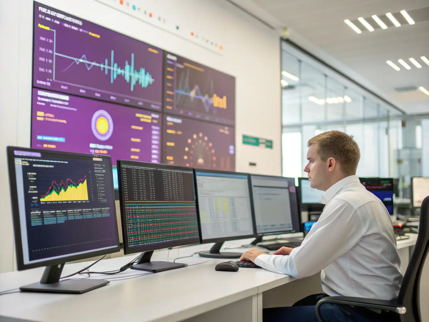 An analyst is reviewing marketing data and analytics dashboards, identifying areas for improvement and optimization.